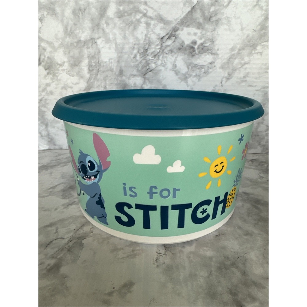 Tupperware S Is For Stitch 2 Quart Canister Disney